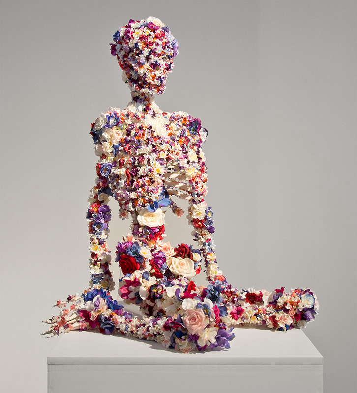 Tanya Maria Dyhin rebirth floral skeleton sculpture